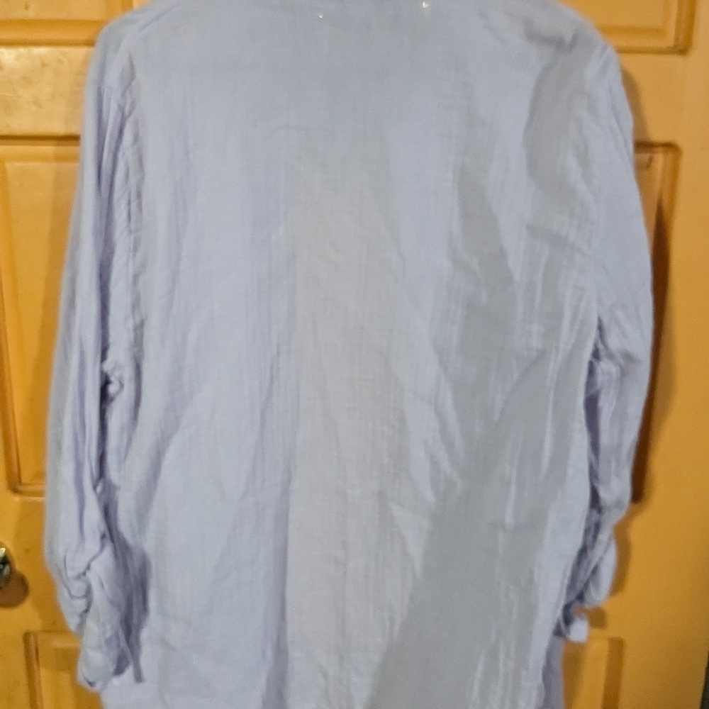 Social Standard by Sanctuary Women's Crinkle Gauze Button-Down Shirt - Picture 4 of 4